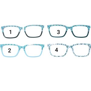 Pair Eyewear LARKIN Magnetic Topper Green Split and Green White Leaf Print